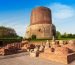 Dhamekh Stupa and ruins in Sarnath, India